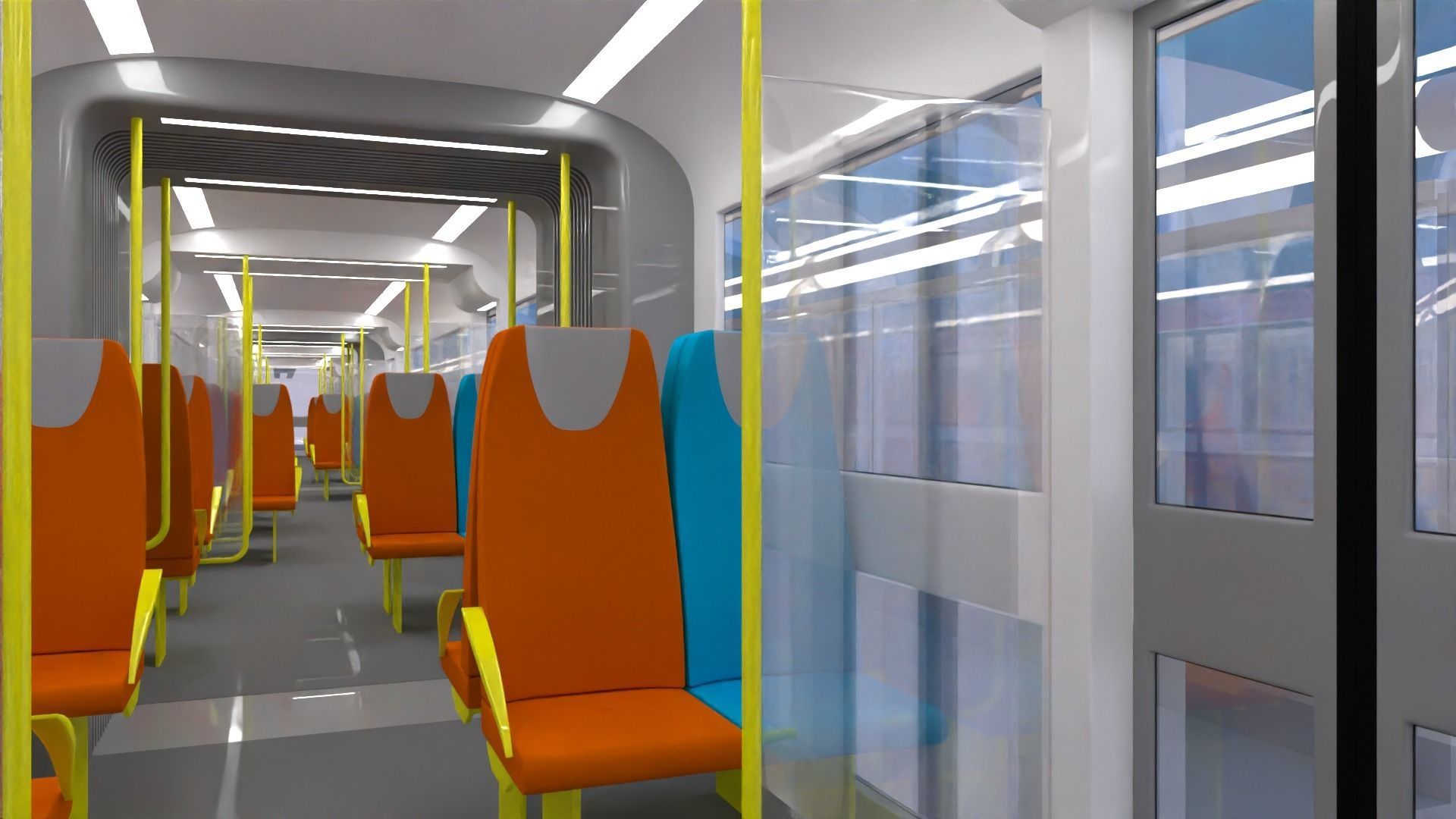 Elevated train station II 3D model_8