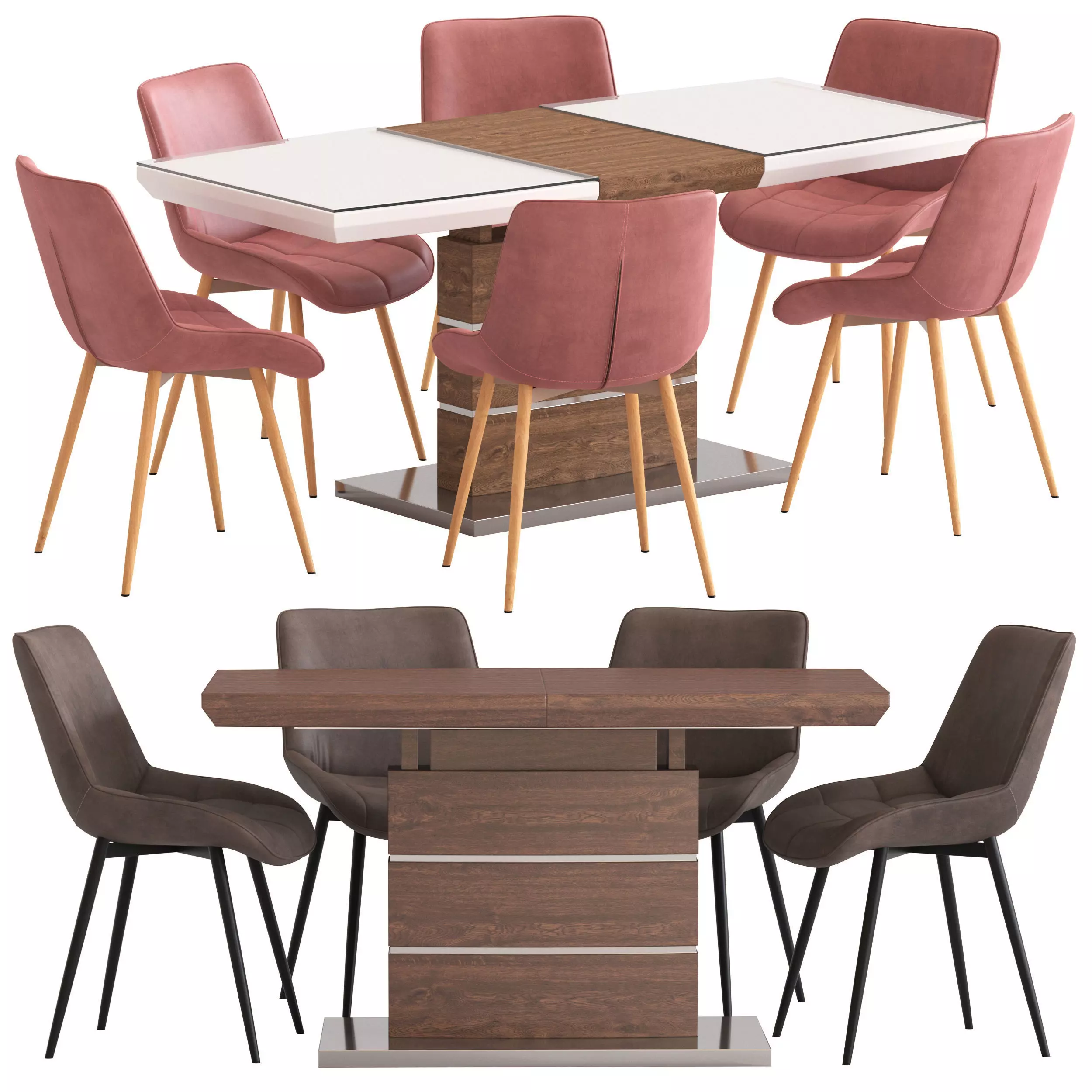 IMODERN Arioso Table and Amalia Chair 3D model_0