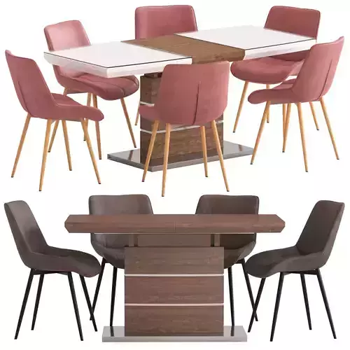 IMODERN Arioso Table and Amalia Chair