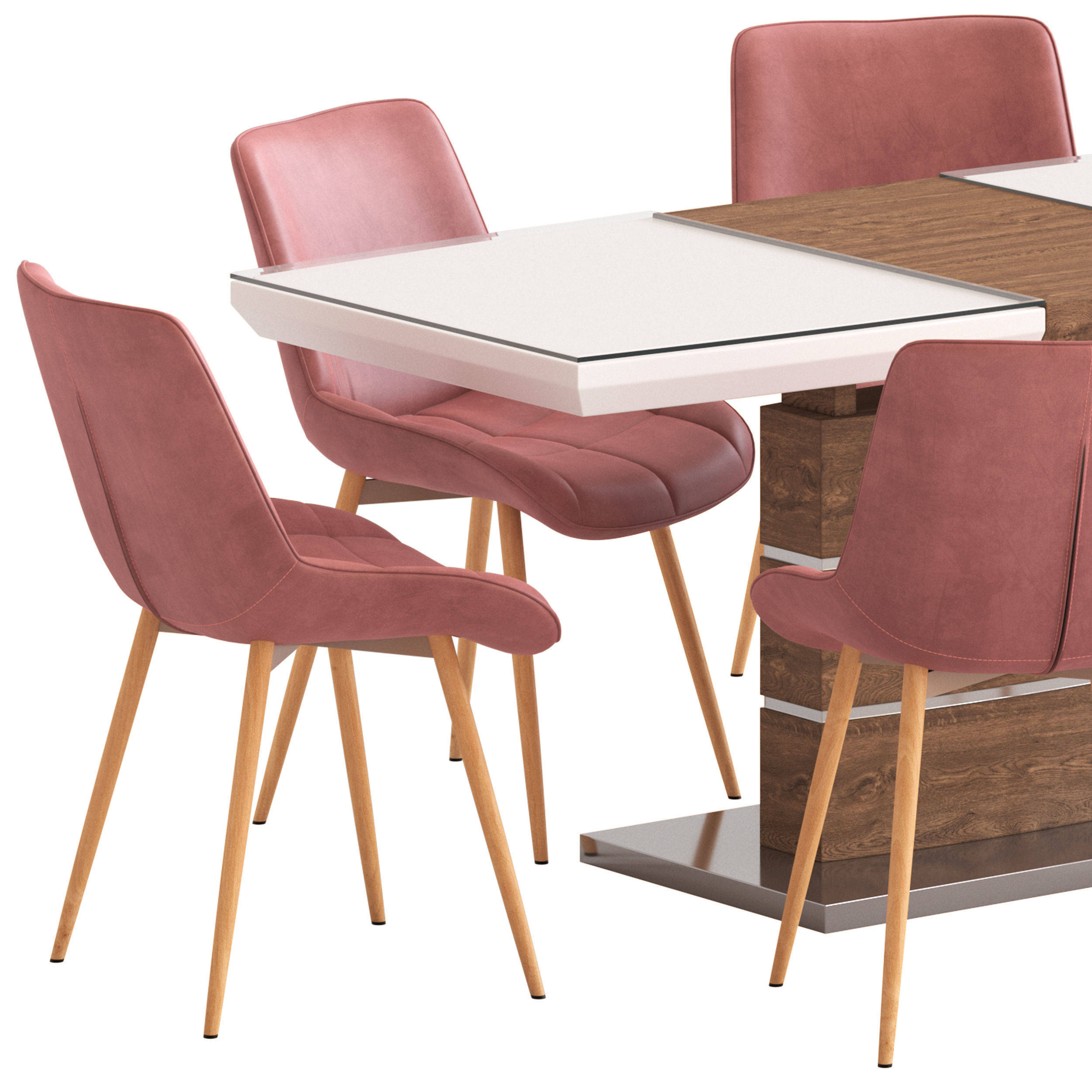 IMODERN Arioso Table and Amalia Chair 3D model_2