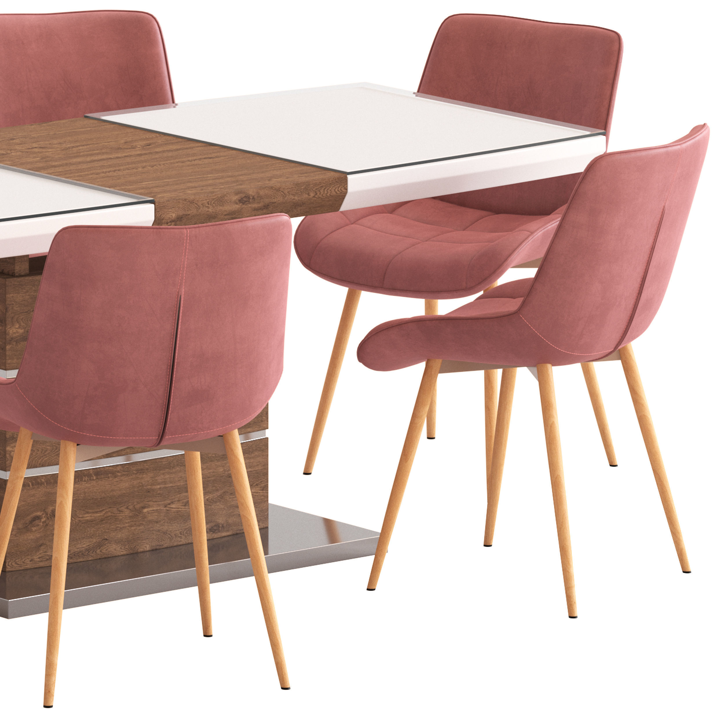 IMODERN Arioso Table and Amalia Chair 3D model_3