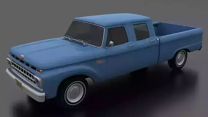 F-Series F-250 CrewCab Pickup 1965 Low-poly 3D model