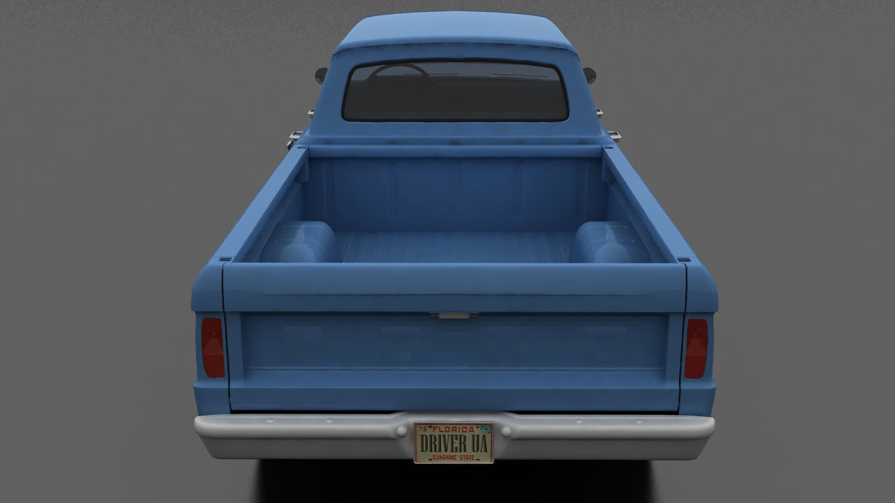 F-Series F-250 CrewCab Pickup 1965 Low-poly 3D model_3