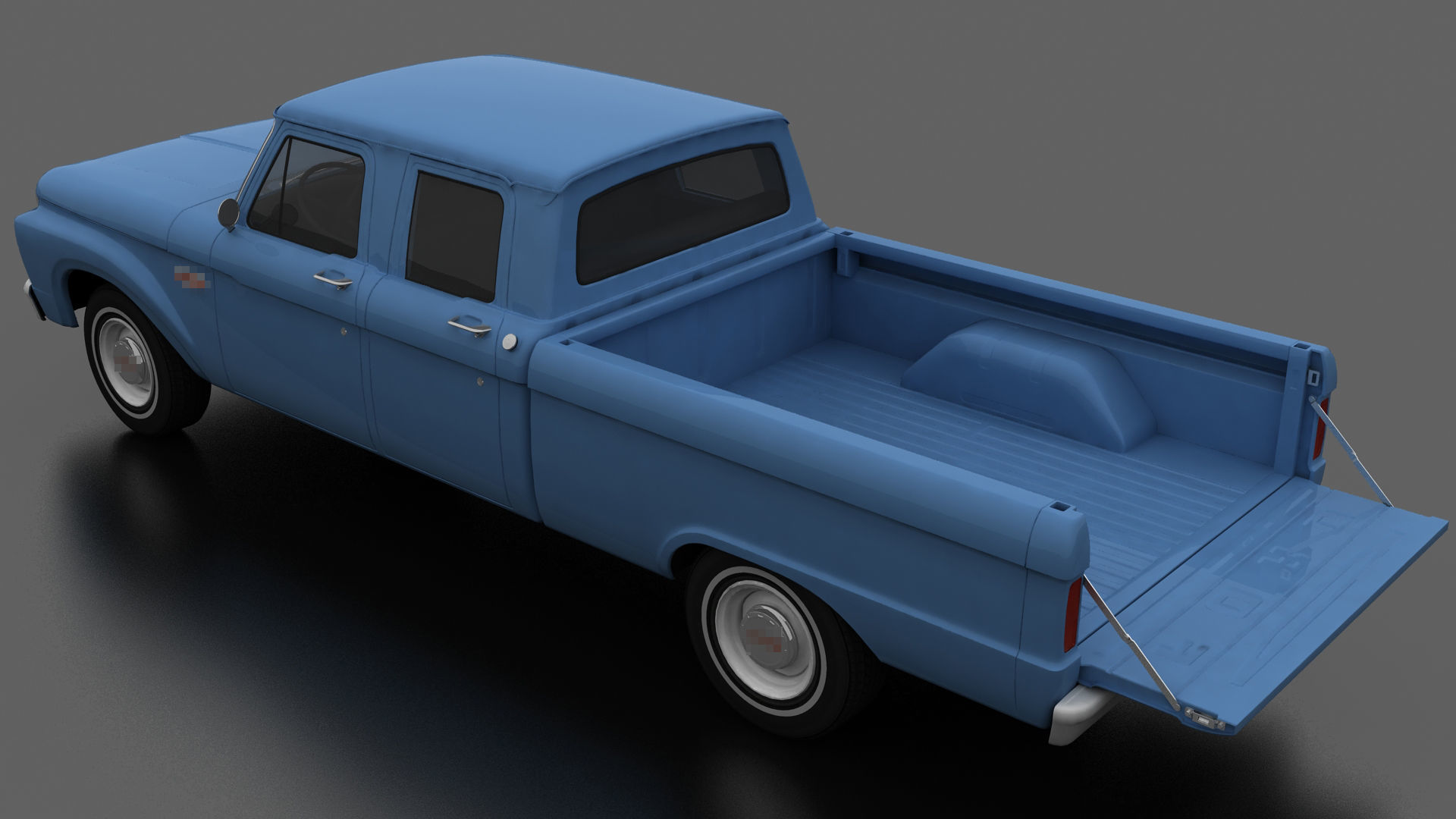 F-Series F-250 CrewCab Pickup 1965 Low-poly 3D model_8