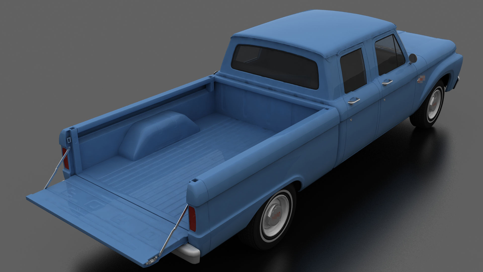 F-Series F-250 CrewCab Pickup 1965 Low-poly 3D model_10