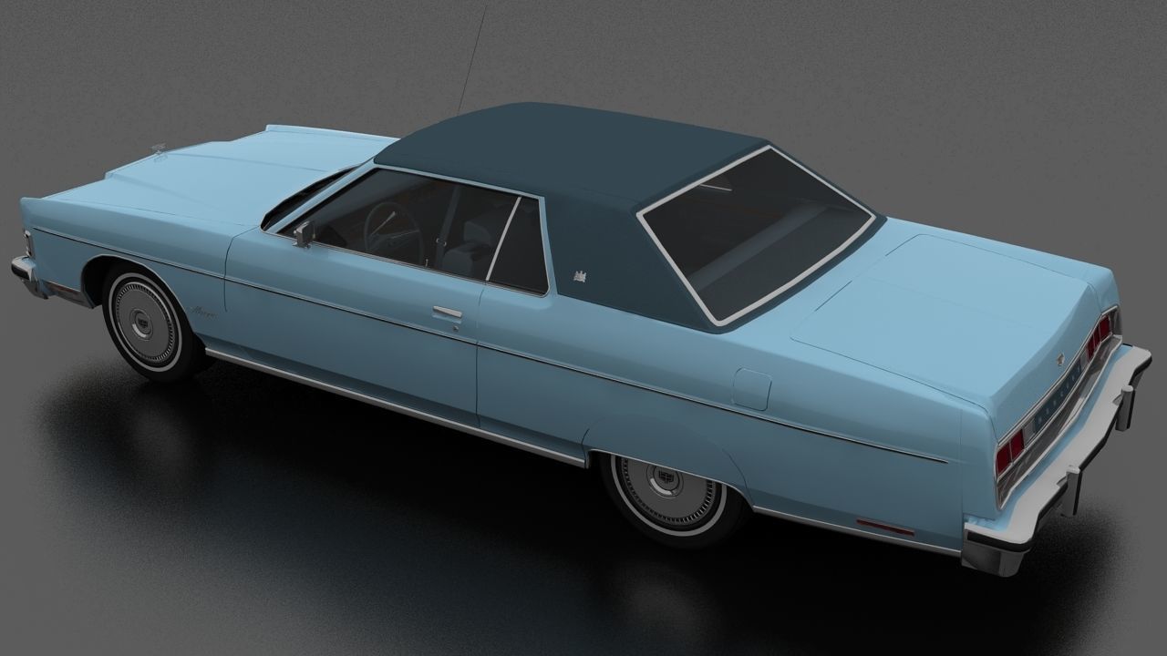 Marquis 2dr 1974 Low-poly 3D model_2