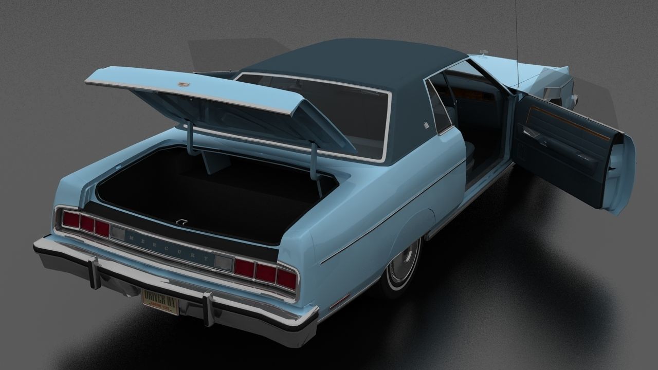 Marquis 2dr 1974 Low-poly 3D model_10