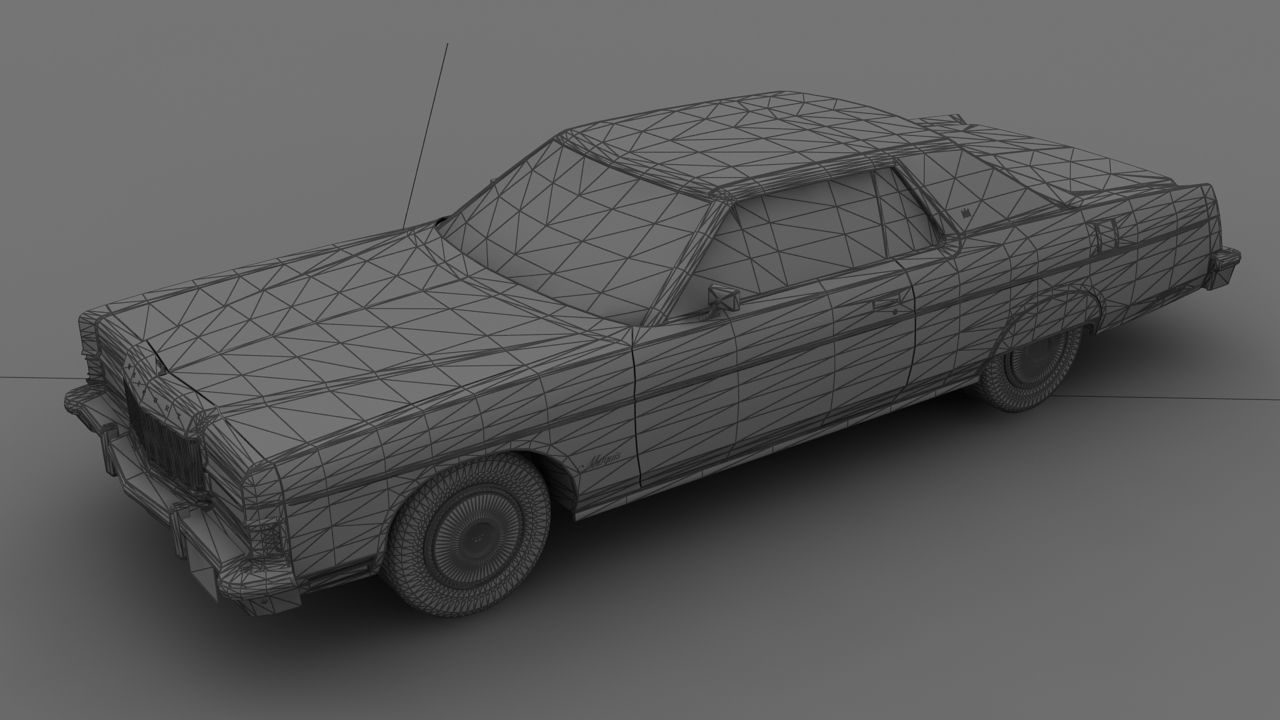 Marquis 2dr 1974 Low-poly 3D model_13