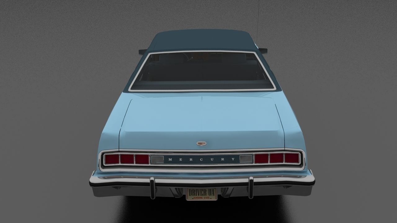 Marquis 2dr 1974 Low-poly 3D model_3