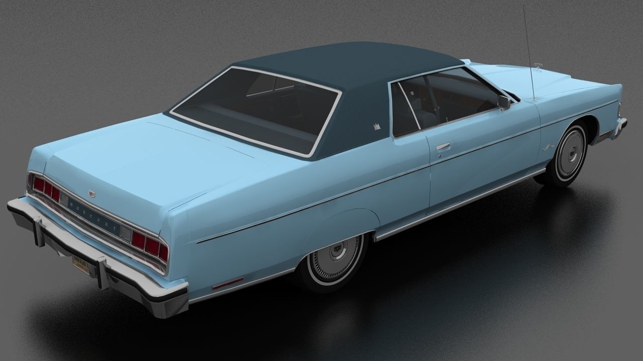 Marquis 2dr 1974 Low-poly 3D model_4