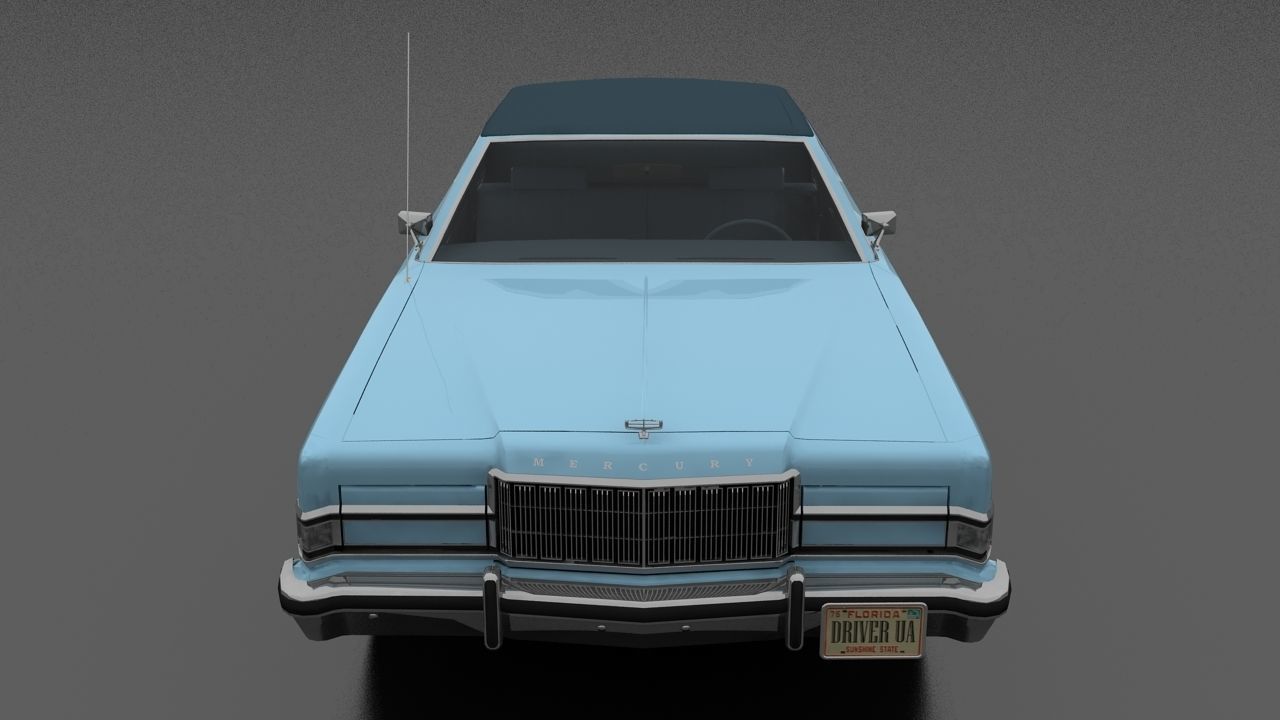 Marquis 2dr 1974 Low-poly 3D model_7