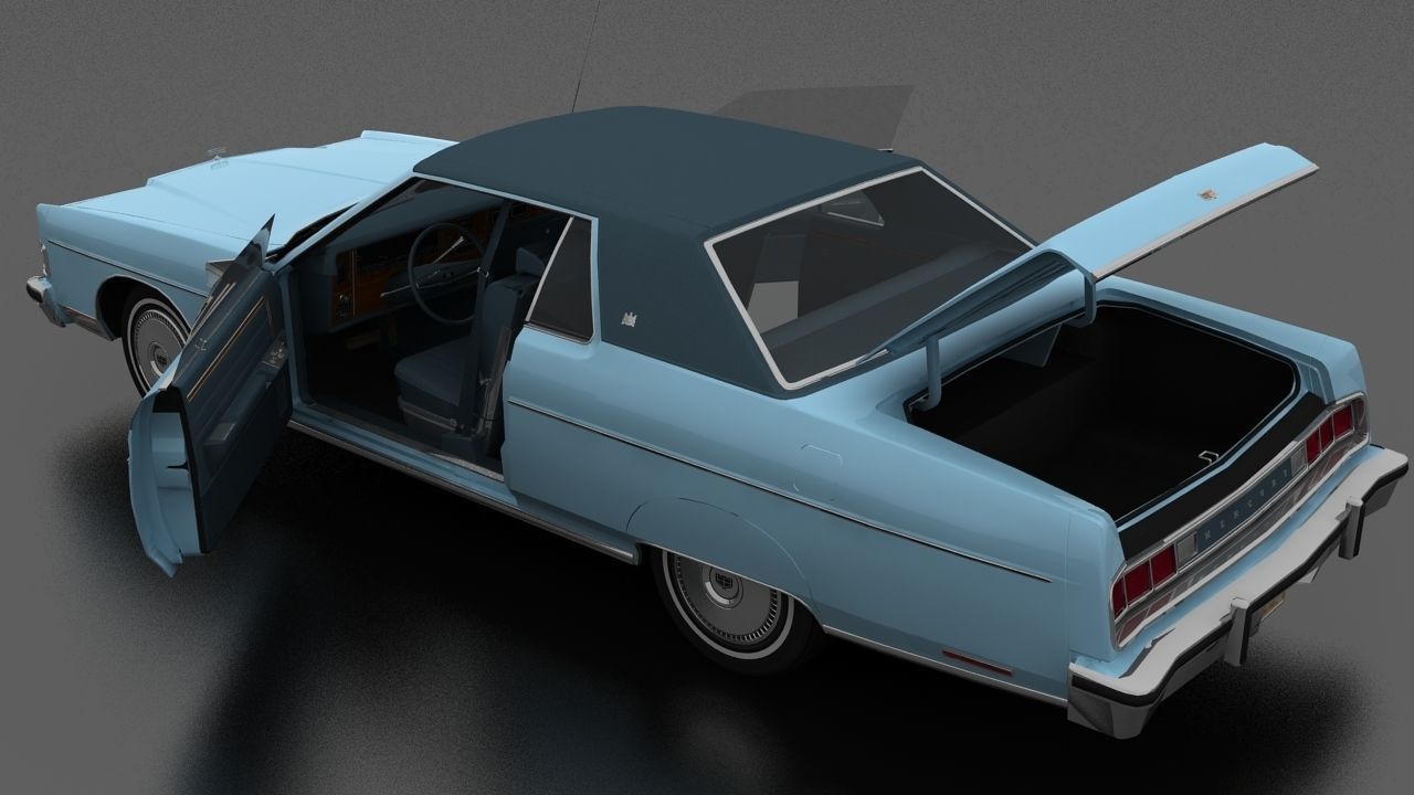 Marquis 2dr 1974 Low-poly 3D model_9