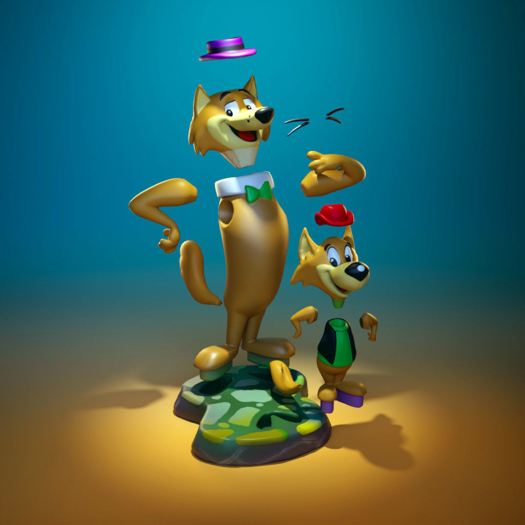 Hokey wolf and Ding a Ling 3D print model_6