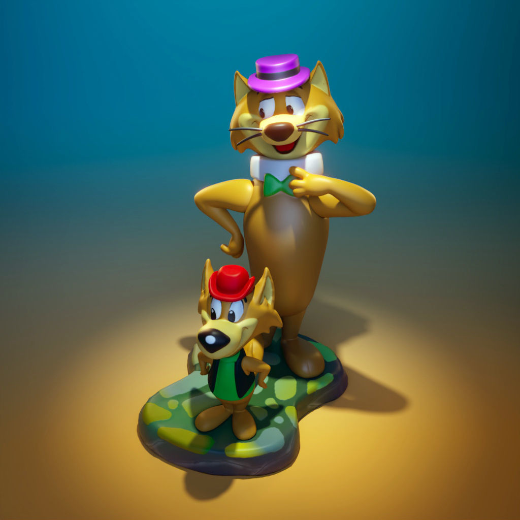 Hokey wolf and Ding a Ling 3D print model_4