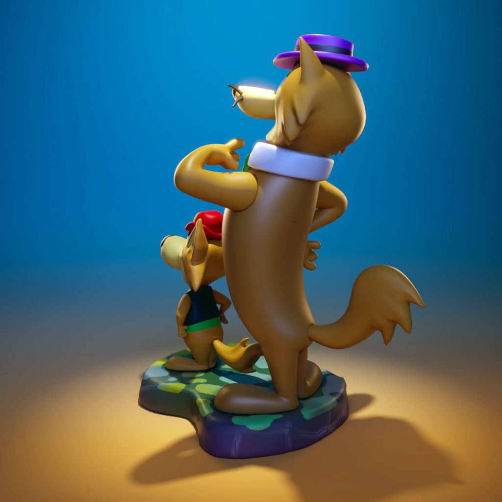 Hokey wolf and Ding a Ling 3D print model_3