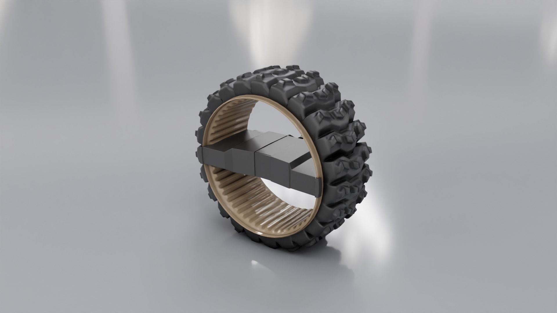 wheel Free low-poly 3D model_3