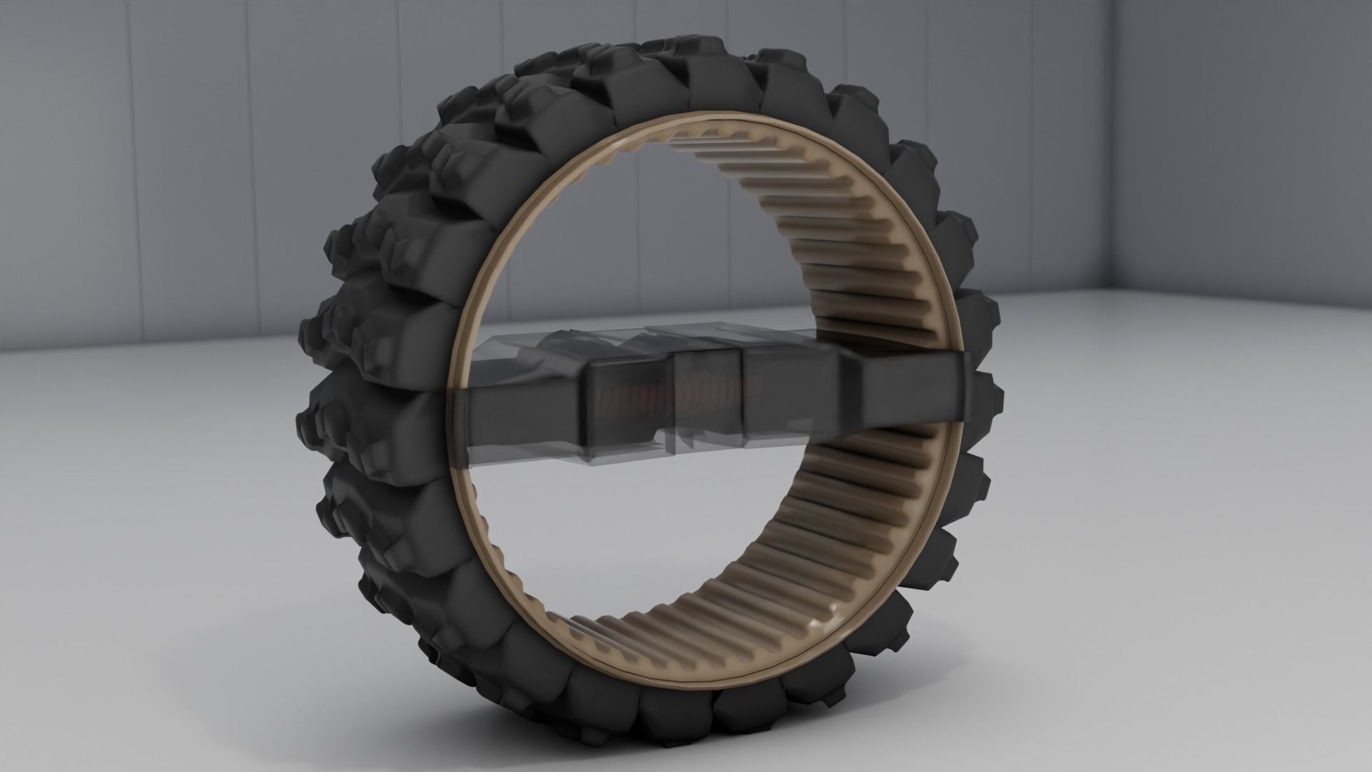wheel Free low-poly 3D model_5