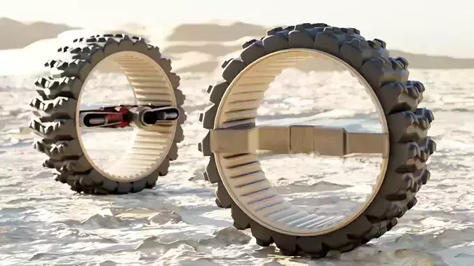 wheel Free low-poly 3D model