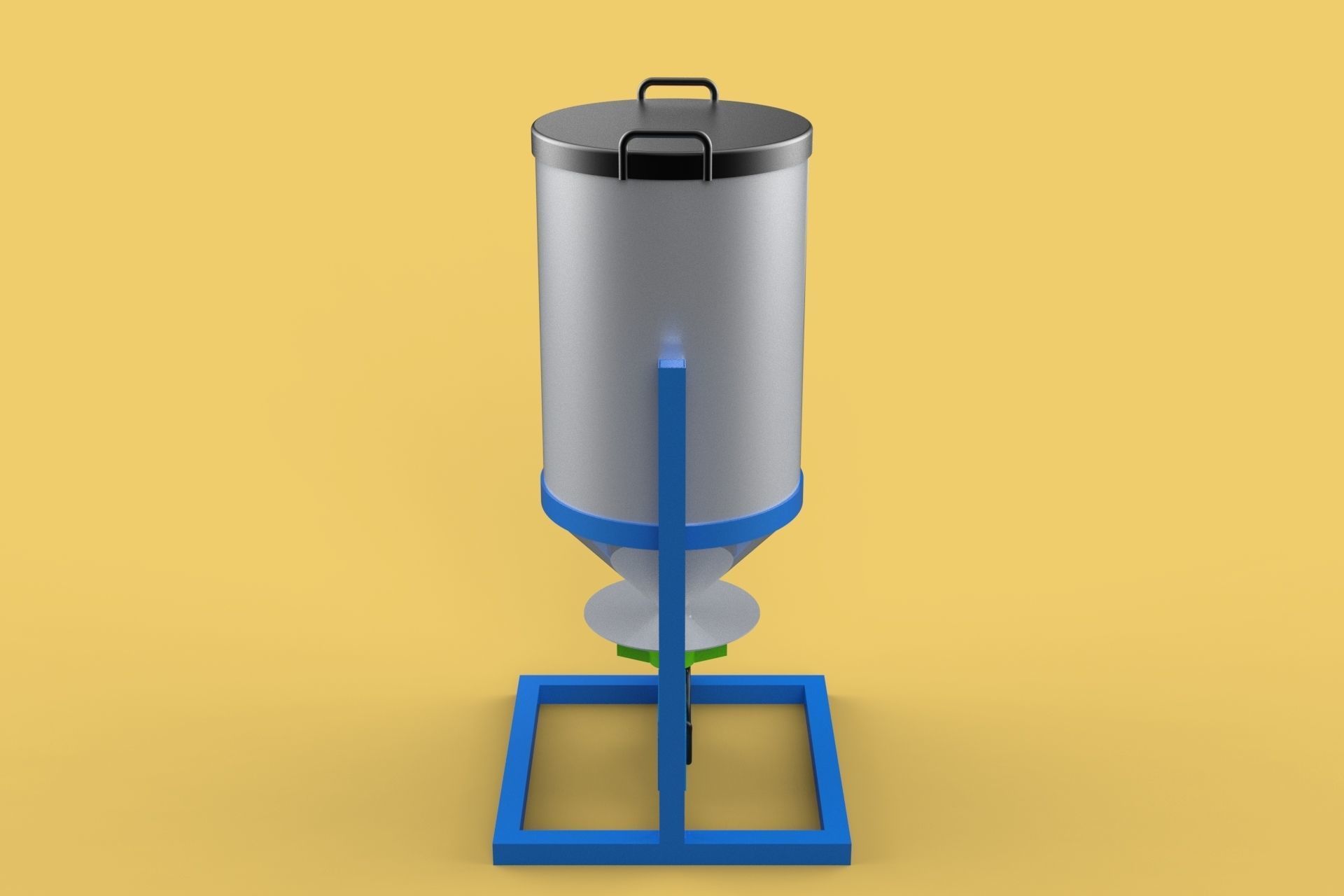 AUTOMATIC FISH FEEDER ROTARY SPREADER CENTRIFUGAL 3D model_2