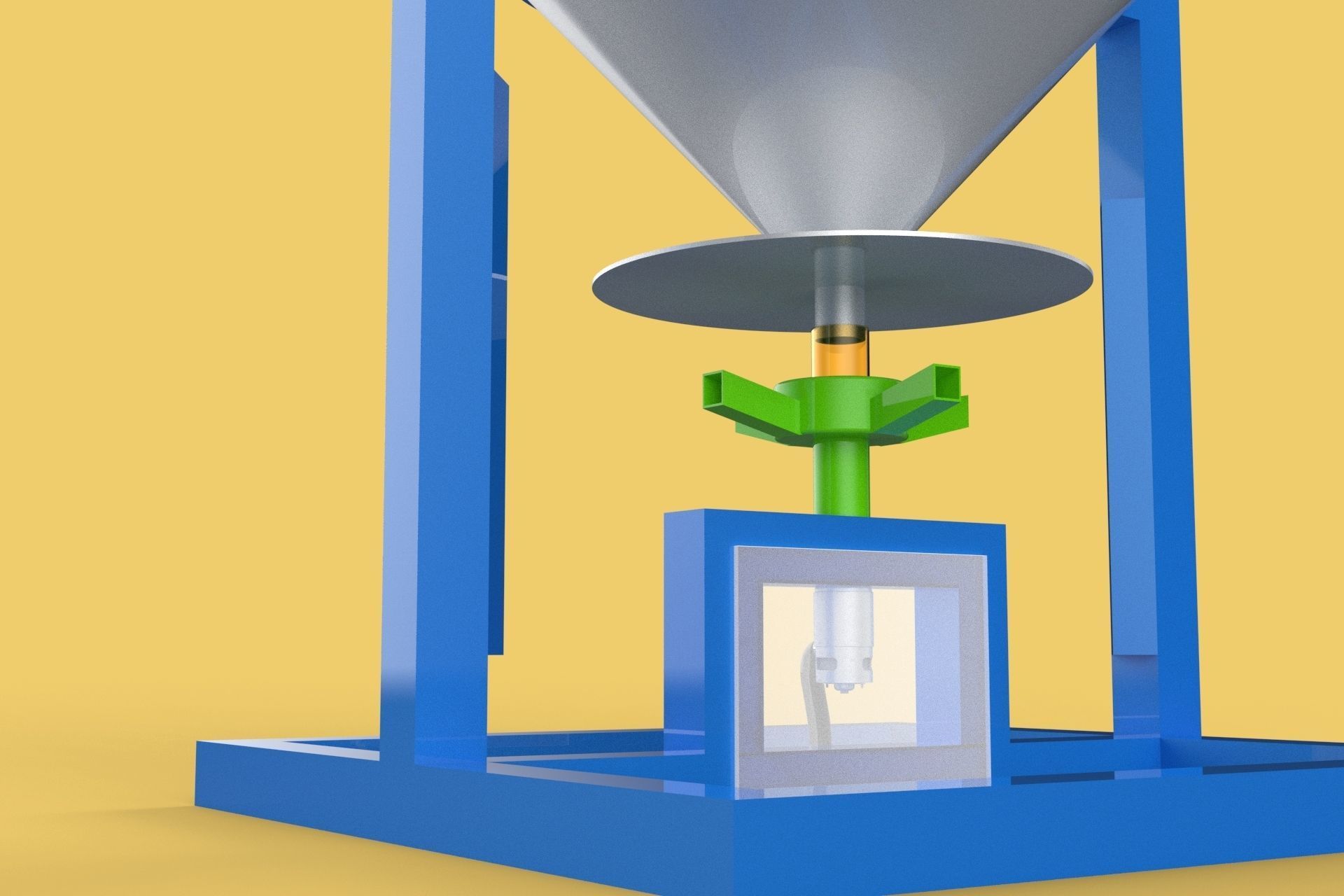 AUTOMATIC FISH FEEDER ROTARY SPREADER CENTRIFUGAL 3D model_9