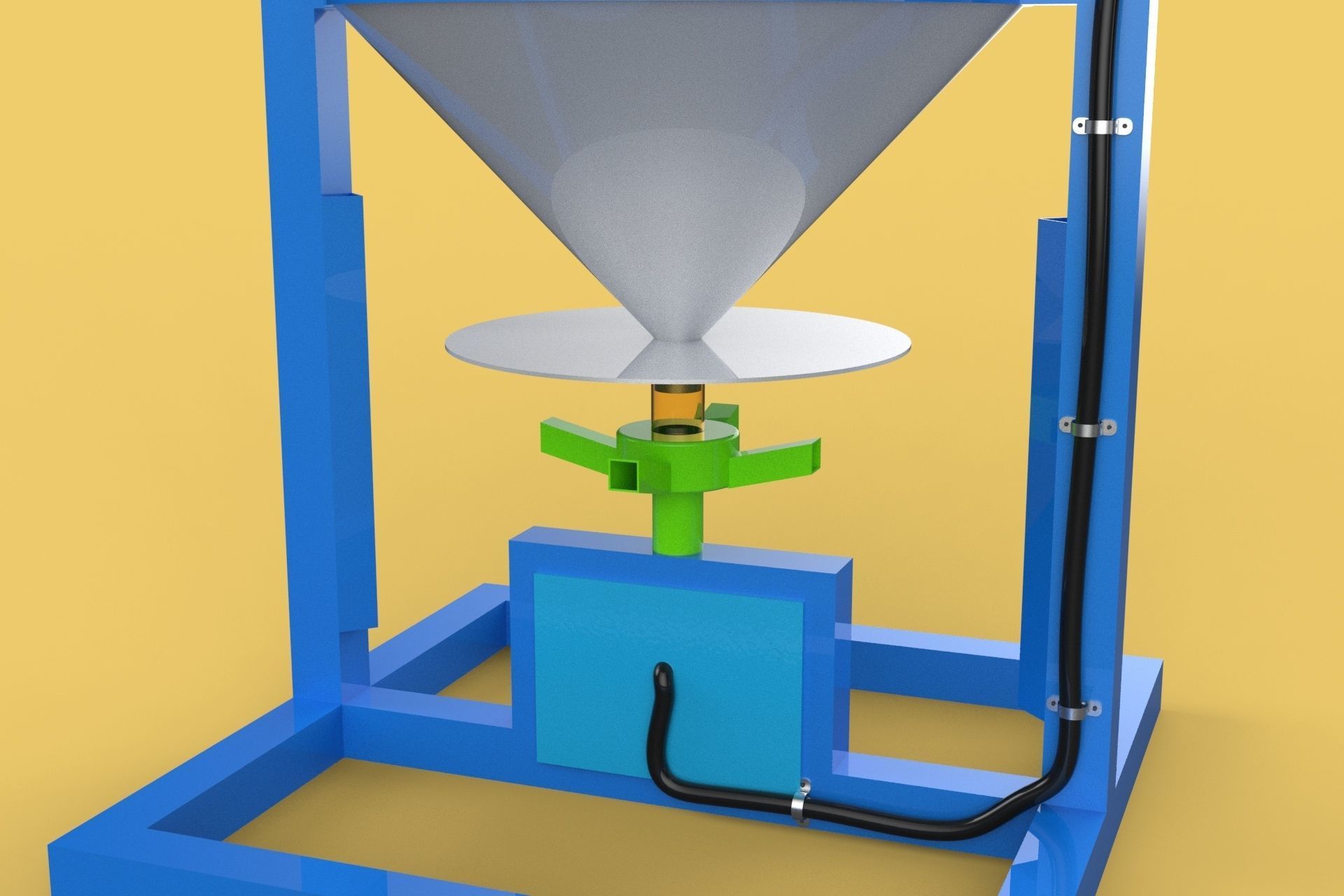 AUTOMATIC FISH FEEDER ROTARY SPREADER CENTRIFUGAL 3D model_8