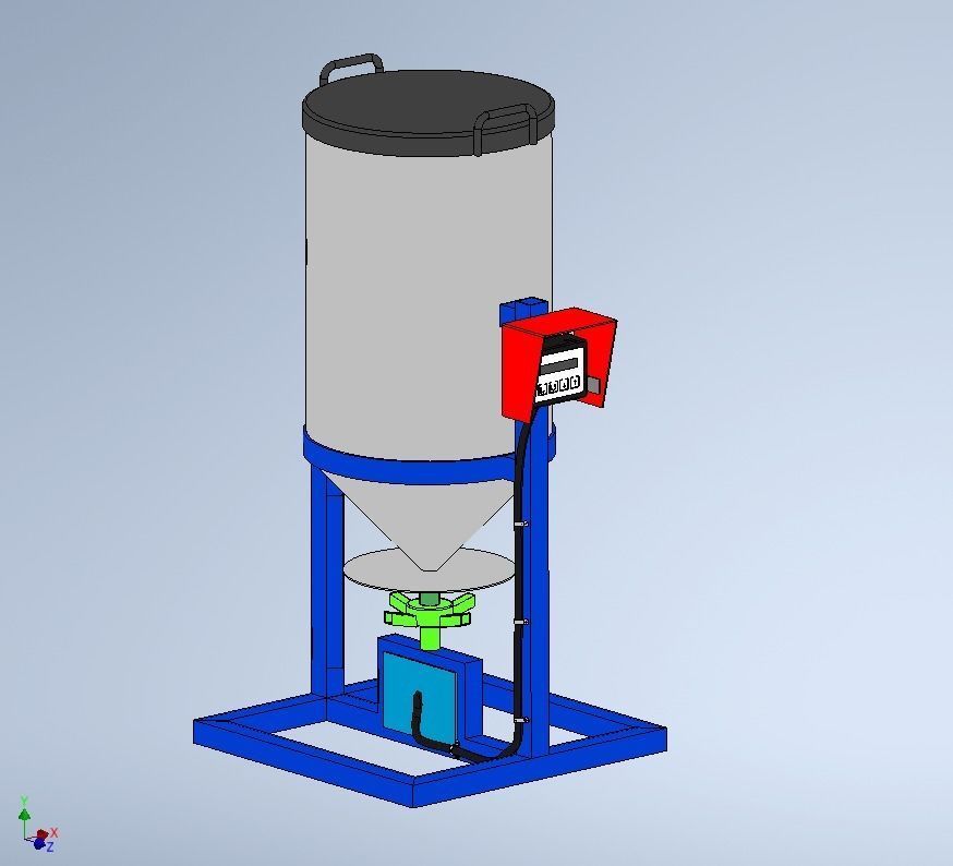 AUTOMATIC FISH FEEDER ROTARY SPREADER CENTRIFUGAL 3D model_12
