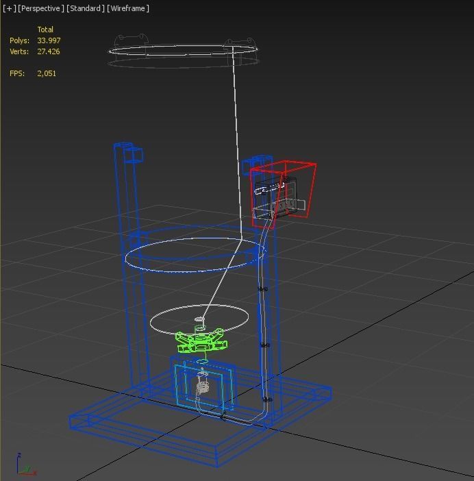 AUTOMATIC FISH FEEDER ROTARY SPREADER CENTRIFUGAL 3D model_11
