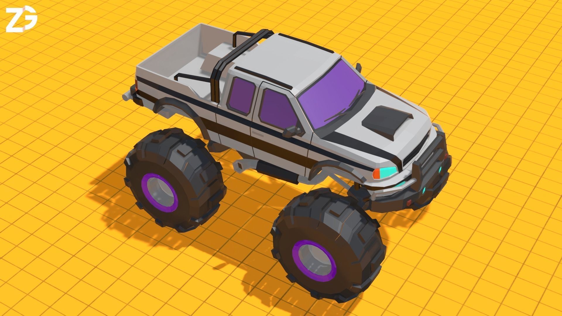 Offroad Jeeps Pack - SUVs Low-poly 3D model_5