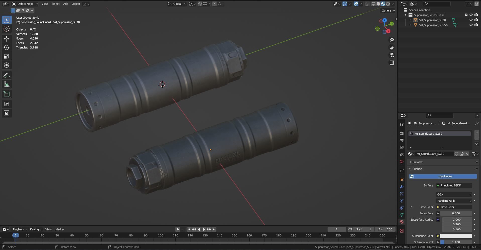 DD SOUND GUARD SUPPRESSOR Low-poly 3D model_6