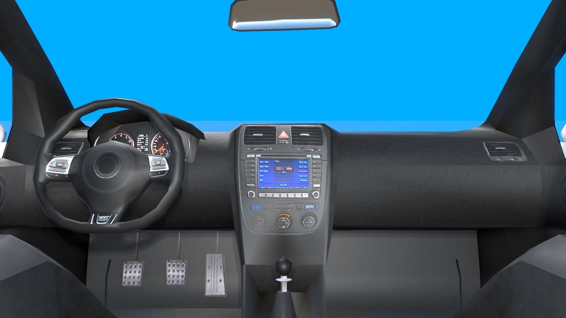 Cars Pack with Interior Low-poly 3D model_17