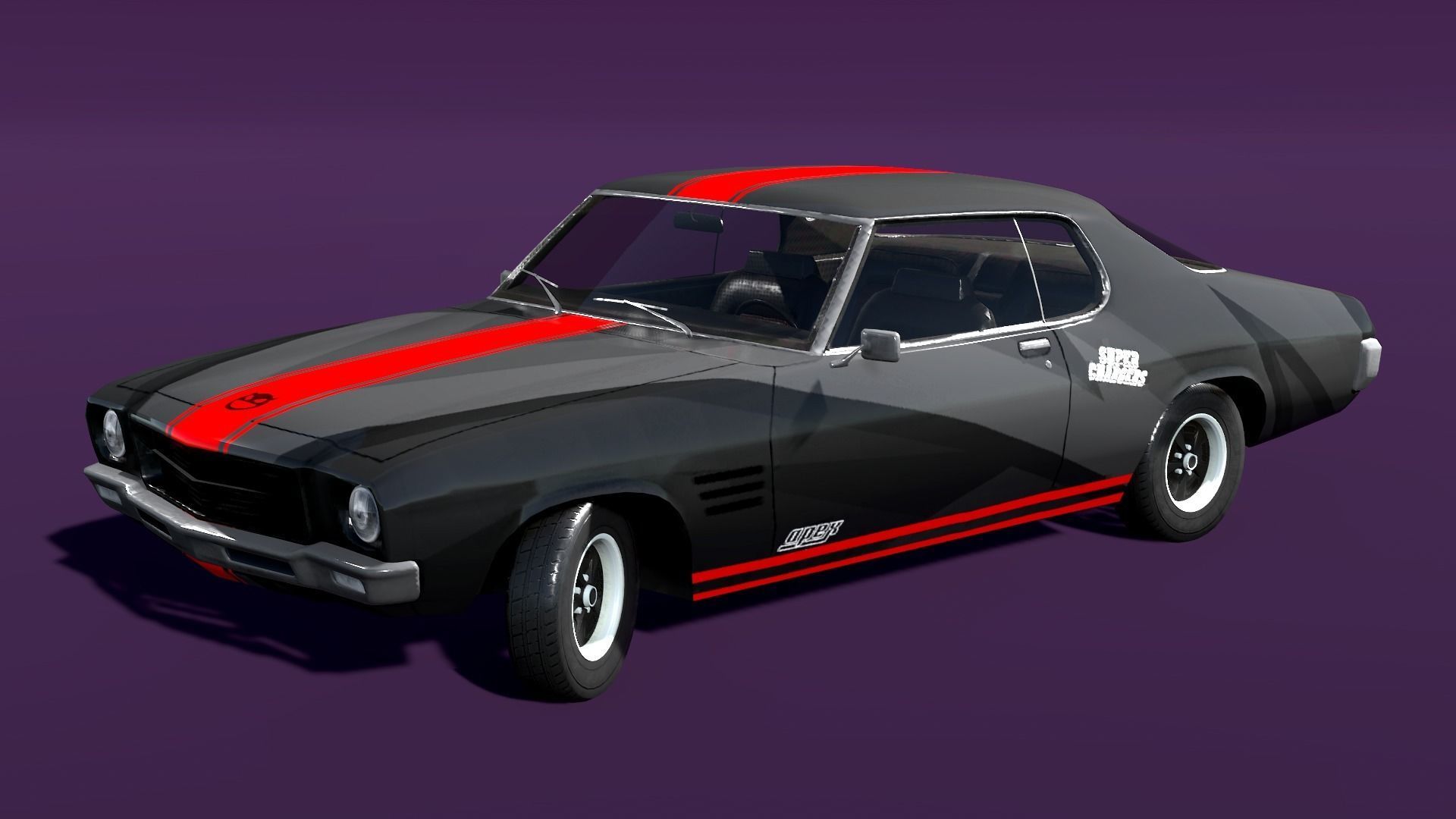 Cars Pack with Interior Low-poly 3D model_7