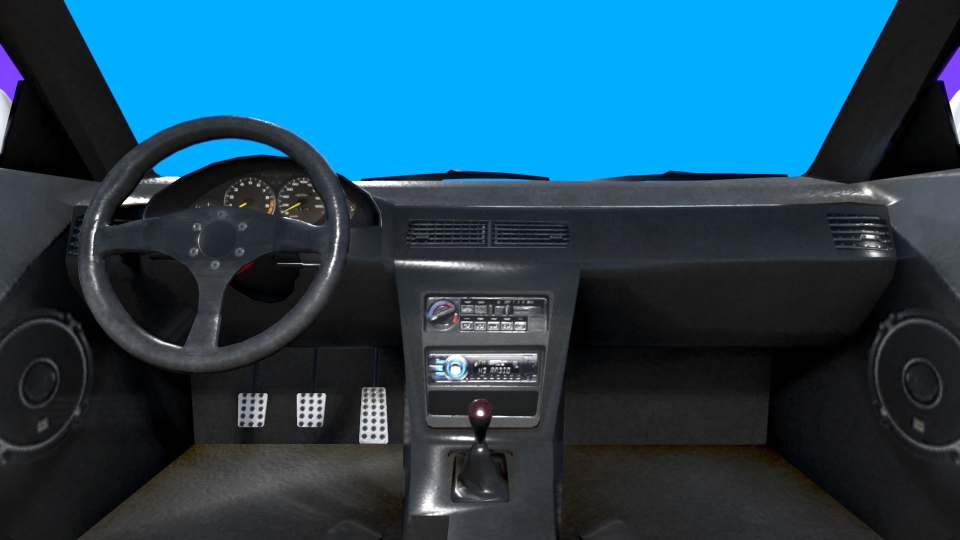 Cars Pack with Interior Low-poly 3D model_18