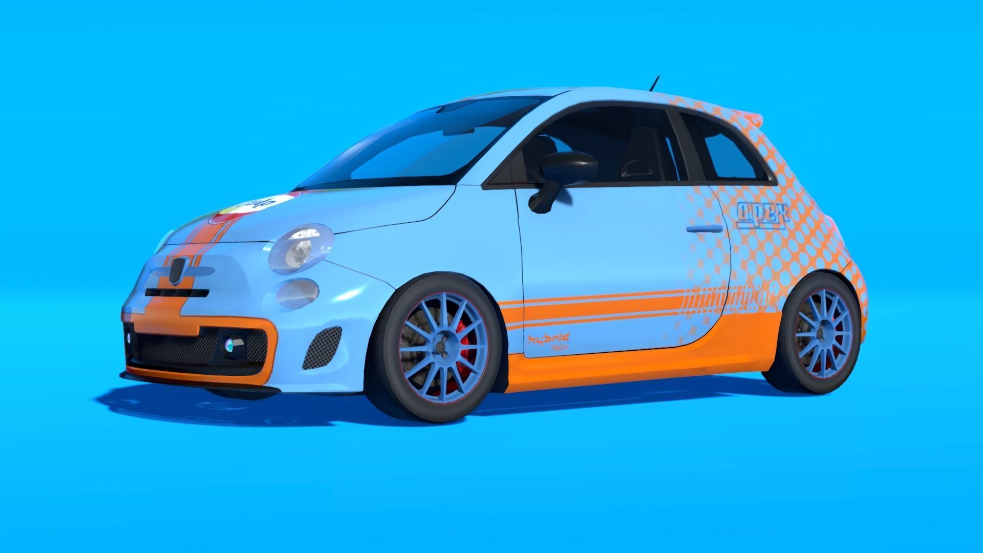 Cars Pack with Interior Low-poly 3D model_5