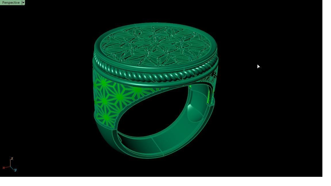 paterns Geometric Ring 3D print model Texture_3