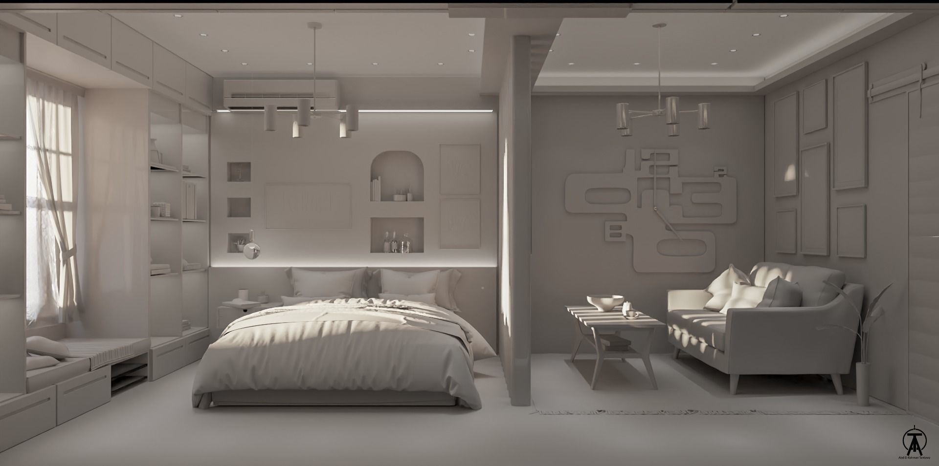 Modern Elegance with a Touch of Nature 3D model_1