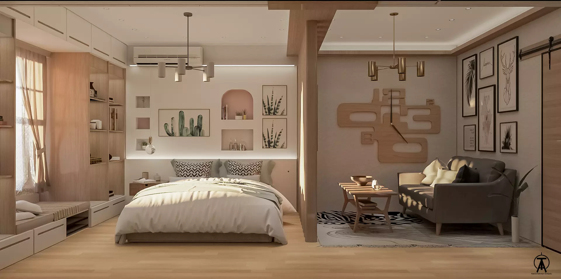 Modern Elegance with a Touch of Nature 3D model_0