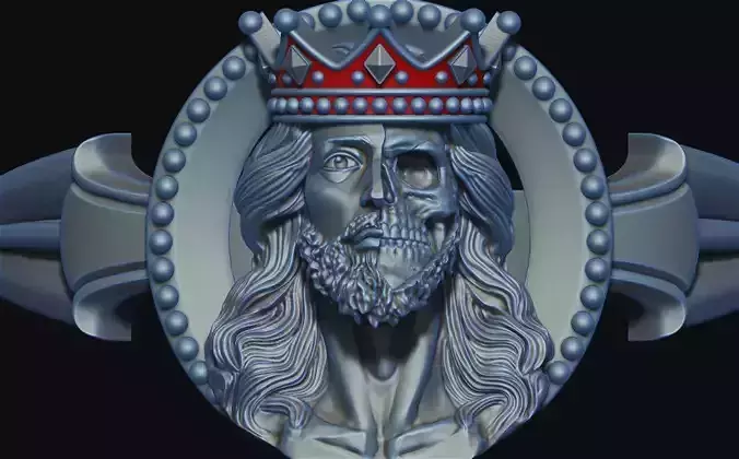 Skulls pendant  gold jewelry printable 3D model