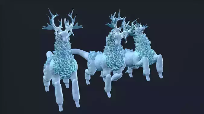 Mystic Deer Stylized Deer Low poly