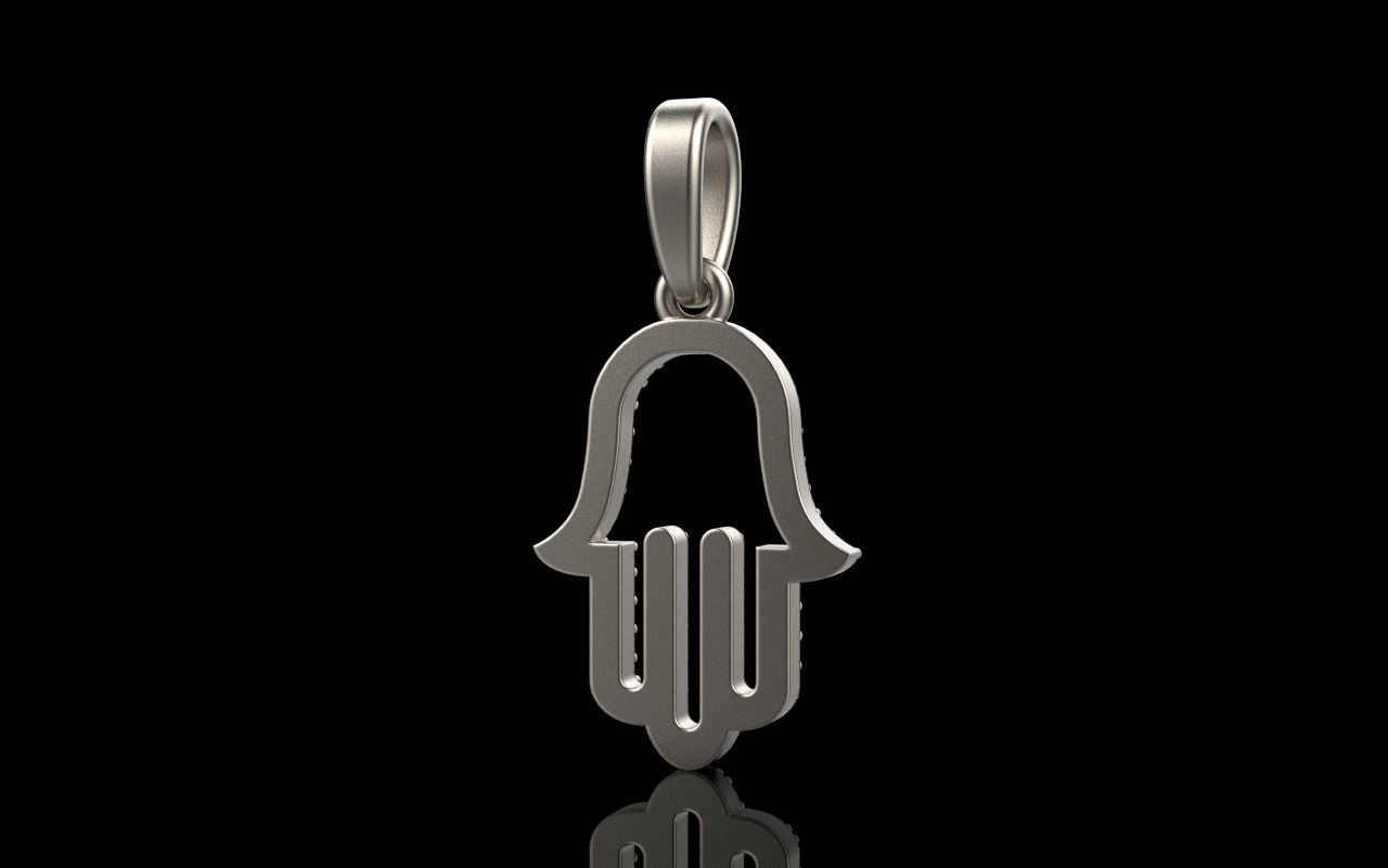 hamsa pendant model 817 3D print model_15