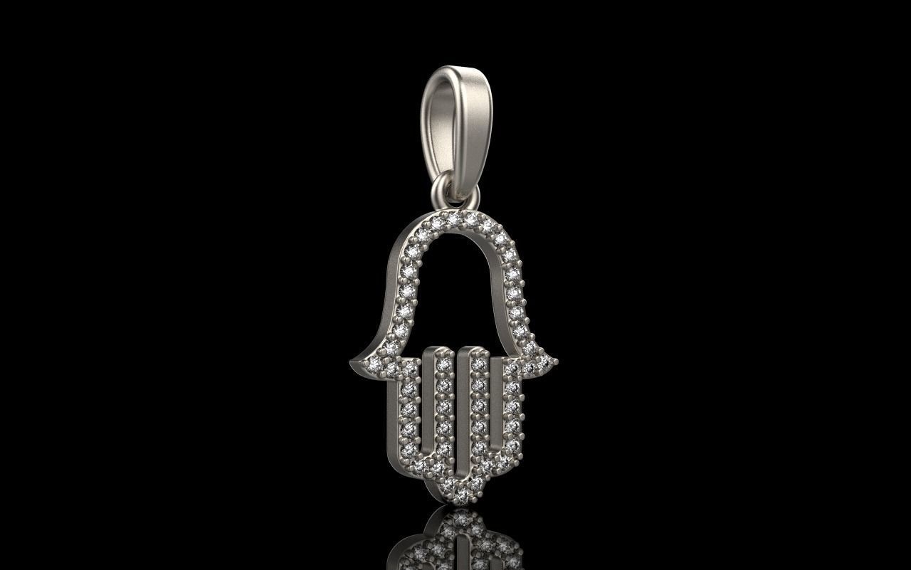 hamsa pendant model 817 3D print model_21