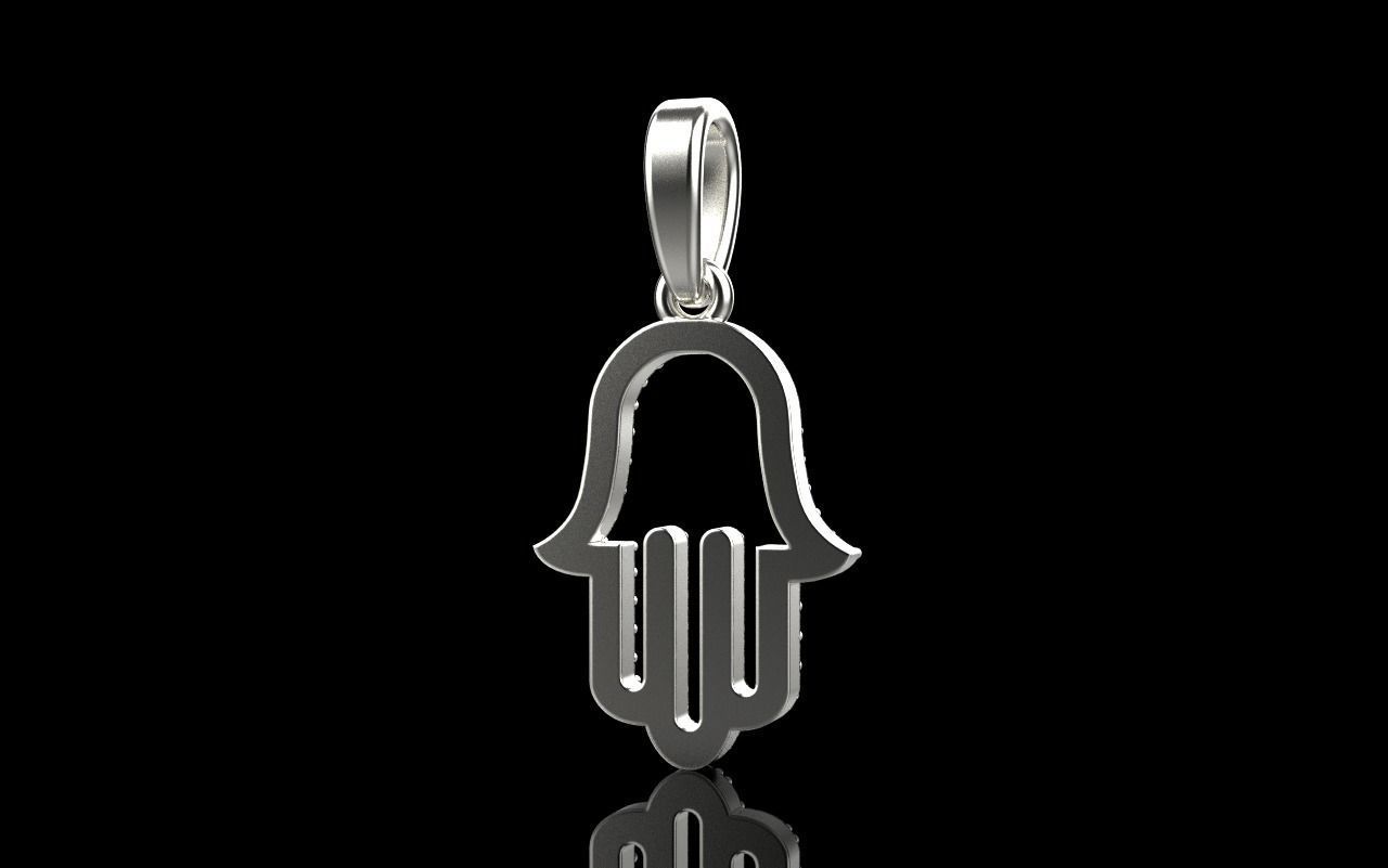 hamsa pendant model 817 3D print model_18