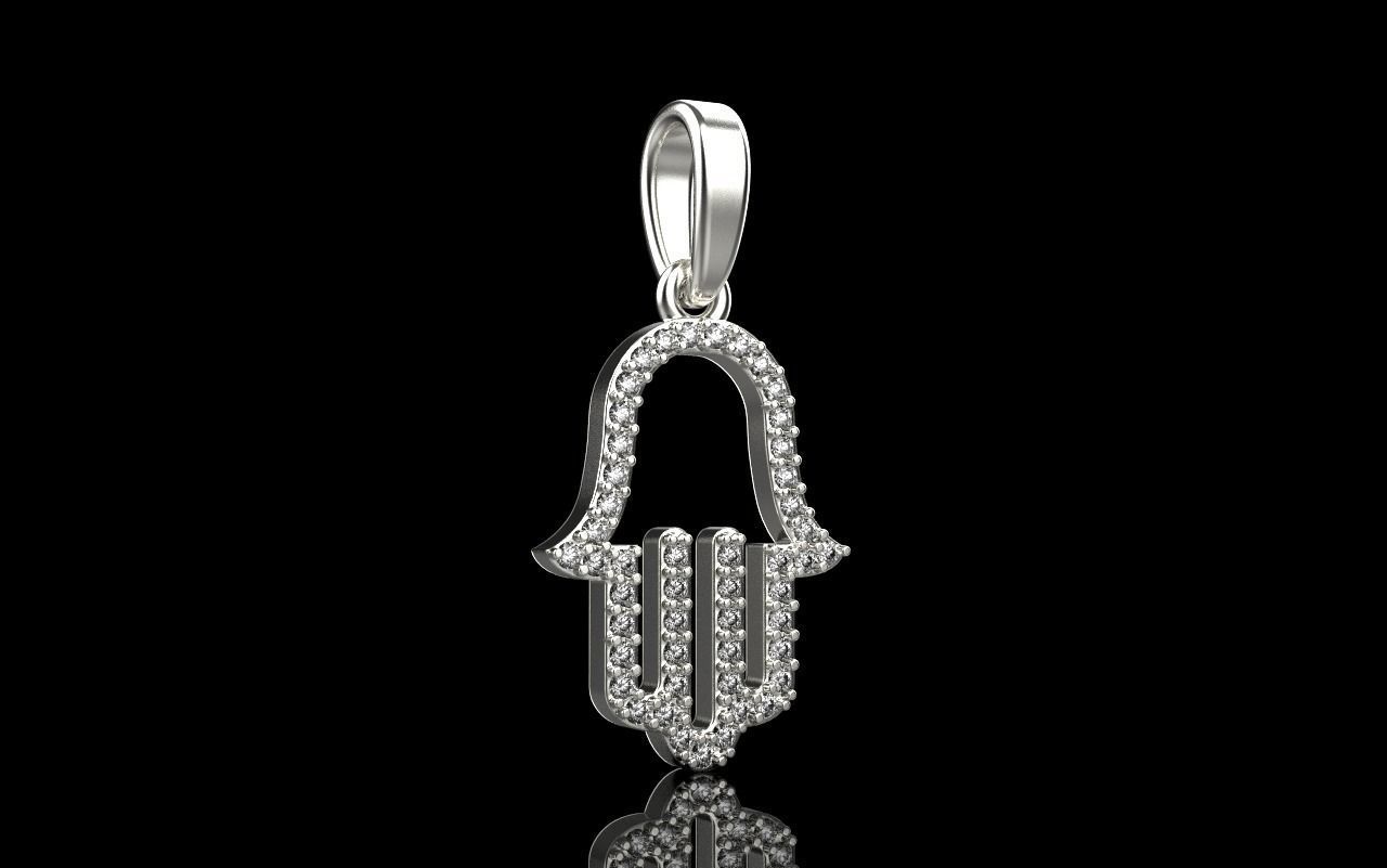 hamsa pendant model 817 3D print model_24