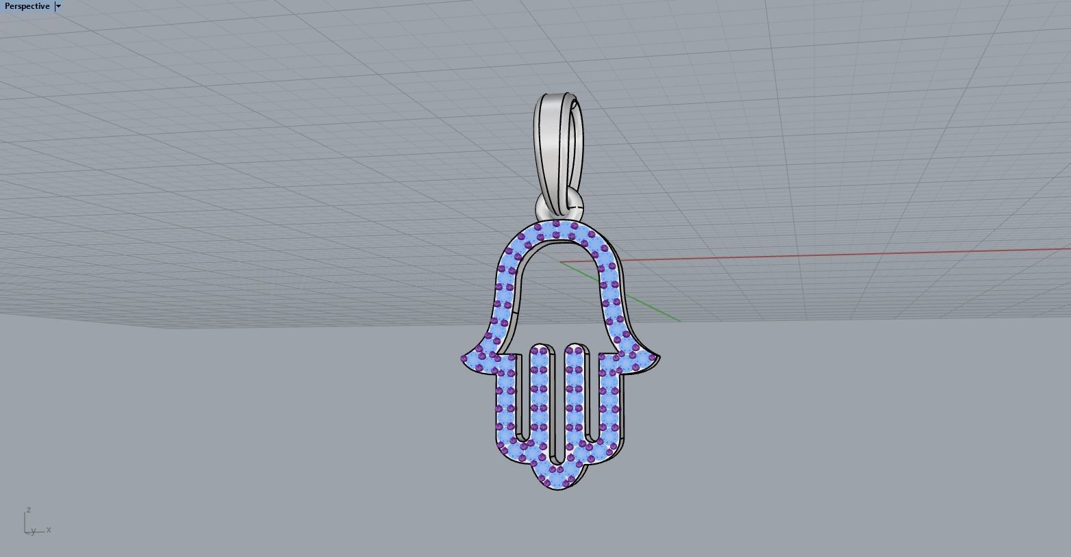 hamsa pendant model 817 3D print model_10
