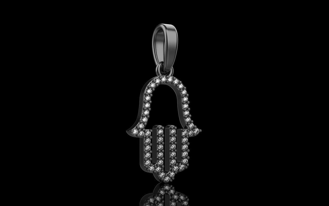 hamsa pendant model 817 3D print model_23
