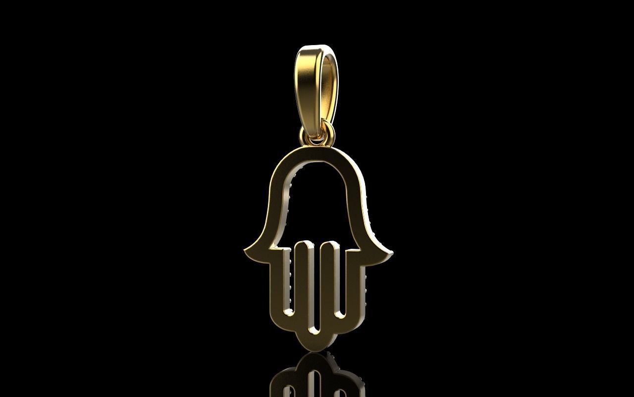 hamsa pendant model 817 3D print model_19