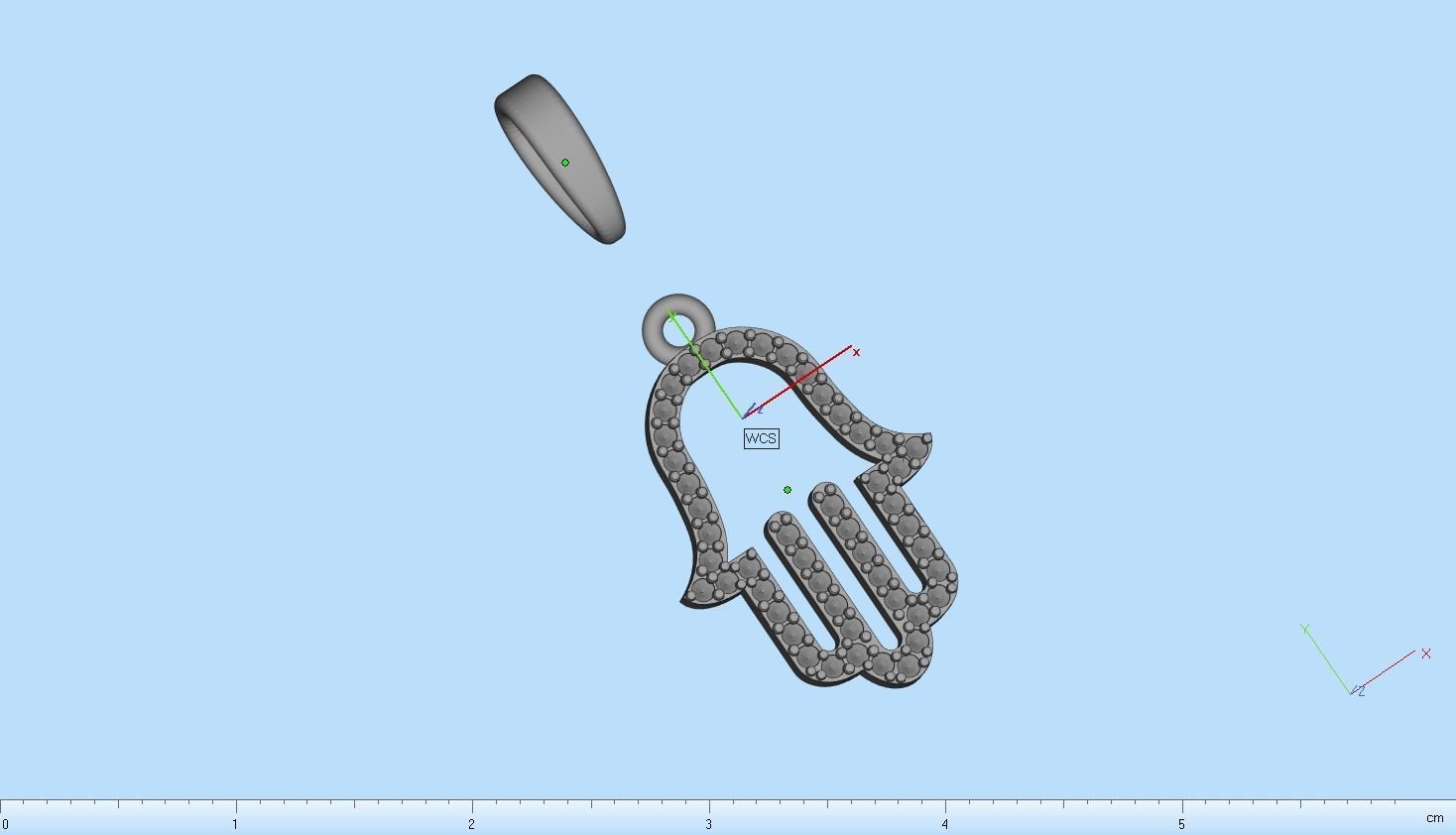 hamsa pendant model 817 3D print model_6