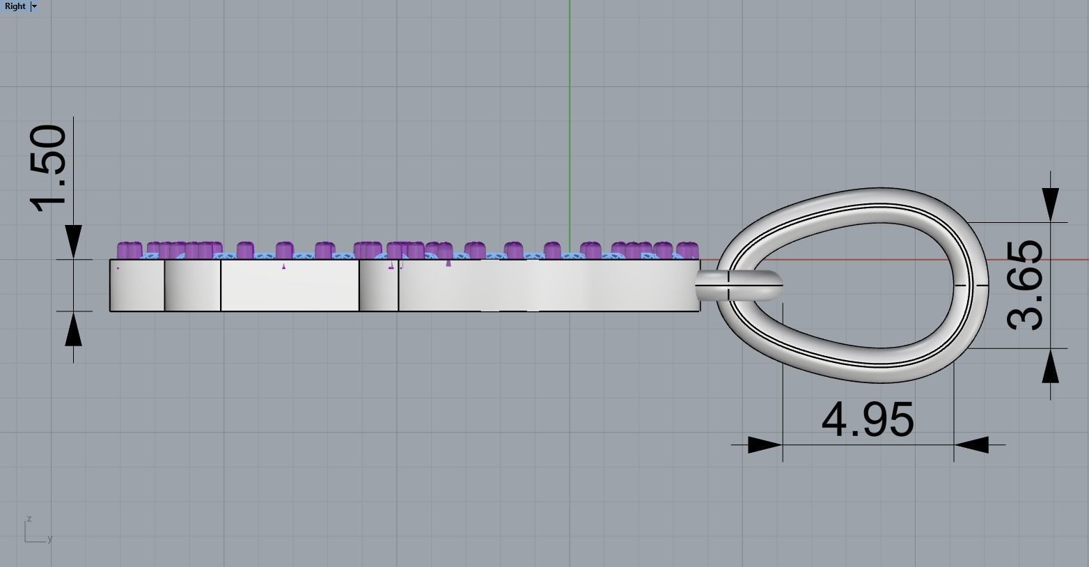 hamsa pendant model 817 3D print model_9