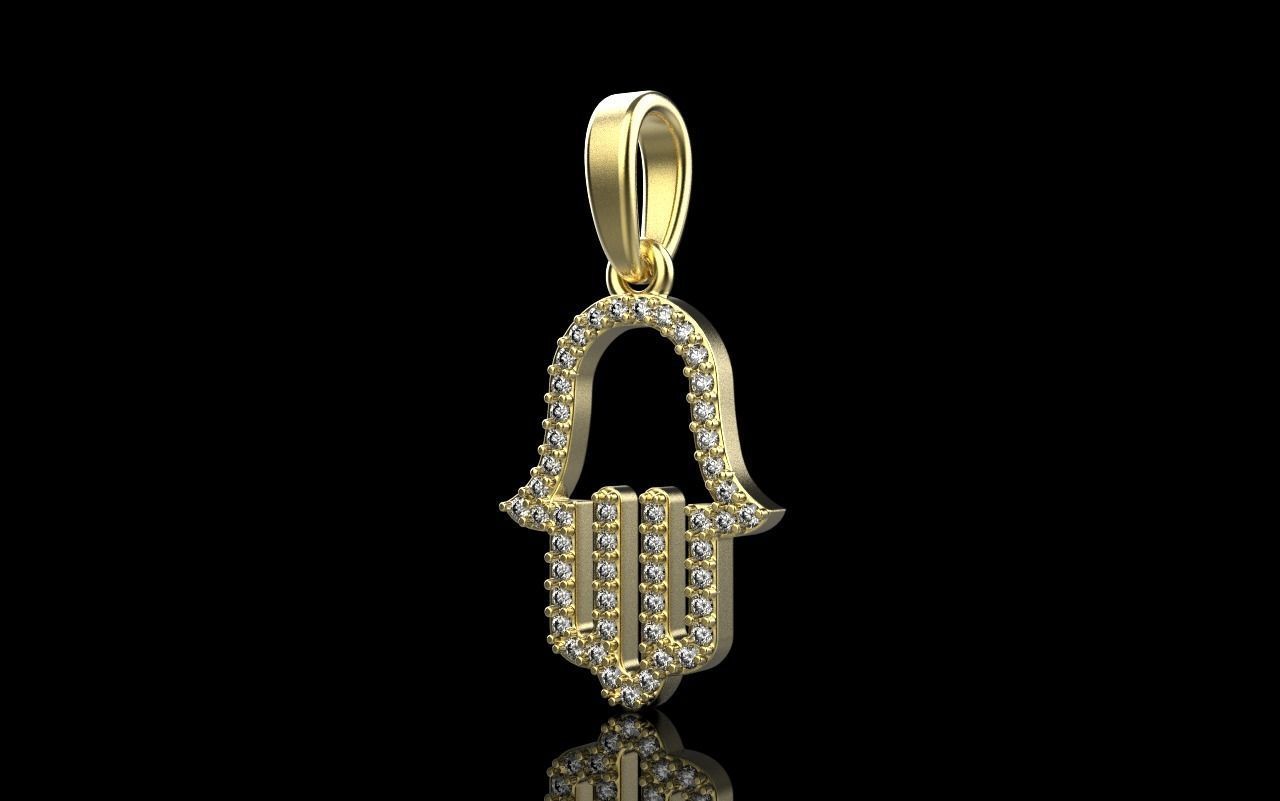 hamsa pendant model 817 3D print model_26