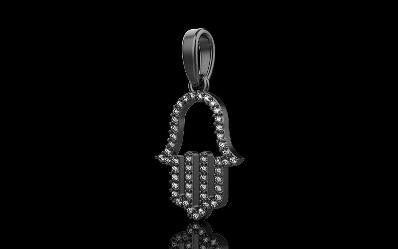 hamsa pendant model 817 3D print model_29