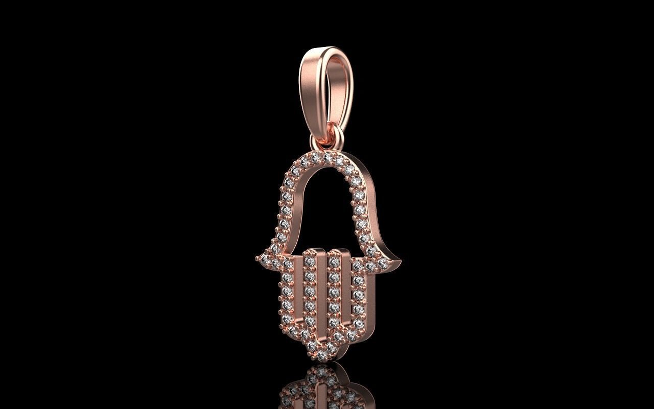 hamsa pendant model 817 3D print model_28
